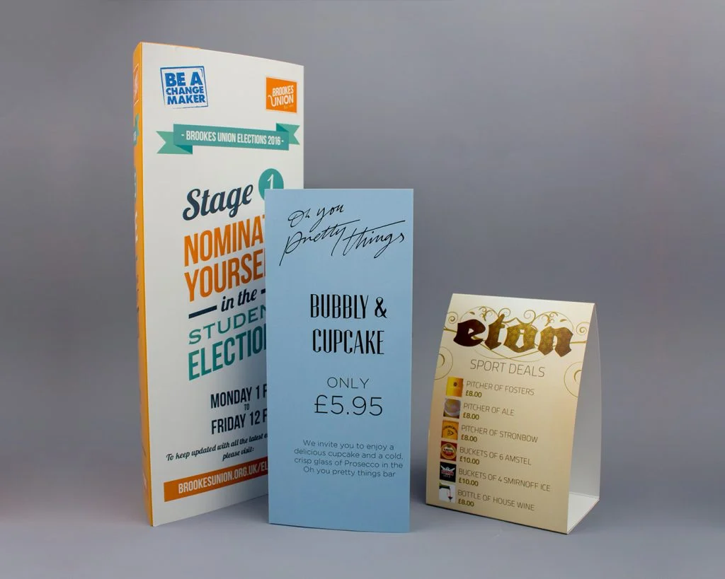 Table Tents Printing Soho